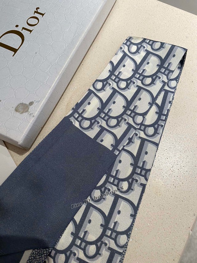 Dior專櫃新款迪奧D字母飄帶多功能發束領巾絲巾綁帶 mmyj1591